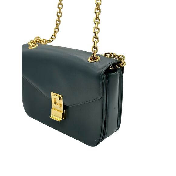 Celine Shiny Calfskin Medium C Bag Hunter Green 2018 collection! Gorgeous! - Picture 5 of 16